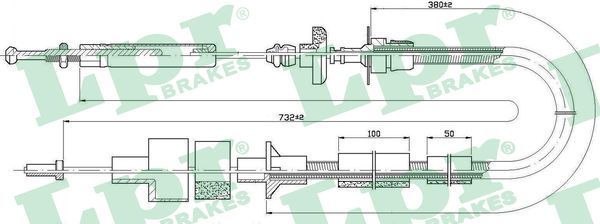 LPR C0085C Cable Pull, clutch control