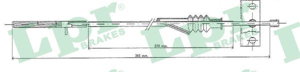 LPR C0088B Cable Pull, parking brake