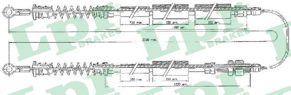 LPR C0090B Cable Pull, parking brake