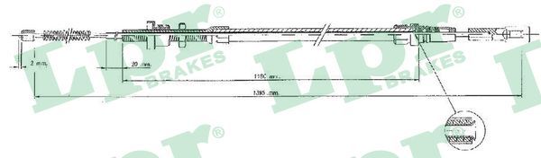 LPR C0091B Cable Pull, parking brake
