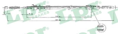 Cable Pull, parking brake LPR C0091B