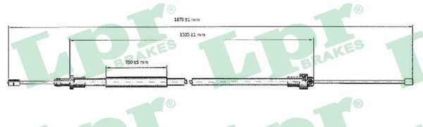 LPR C0092B Cable Pull, parking brake