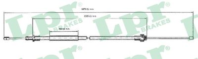 Cable Pull, parking brake LPR C0092B