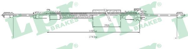 LPR C0093B Cable Pull, parking brake