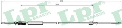 Cable Pull, parking brake LPR C0099B