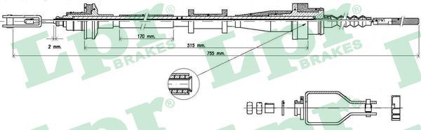 LPR C0112C Cable Pull, clutch control