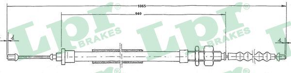 LPR C0114B Cable Pull, parking brake