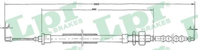 Cable Pull, parking brake LPR C0114B