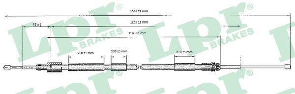 LPR C0117B Cable Pull, parking brake