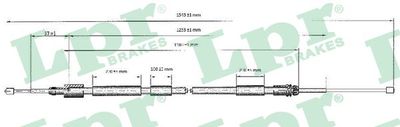 Cable Pull, parking brake LPR C0117B