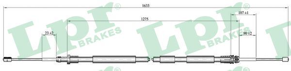 LPR C0118B Cable Pull, parking brake