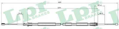 Cable Pull, parking brake LPR C0118B