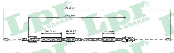 LPR C0119B Cable Pull, parking brake