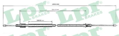 Cable Pull, parking brake LPR C0120B