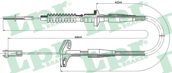 LPR C0121C Cable Pull, clutch control
