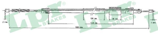 LPR C0122B Cable Pull, parking brake