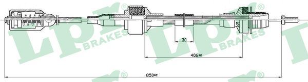LPR C0125C Cable Pull, clutch control