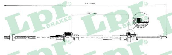LPR C0128C Cable Pull, clutch control