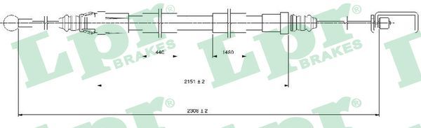 LPR C0129B Cable Pull, parking brake
