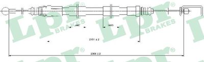 Cable Pull, parking brake LPR C0129B