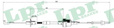 Cable Pull, clutch control LPR C0129C