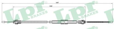 Cable Pull, parking brake LPR C0136B
