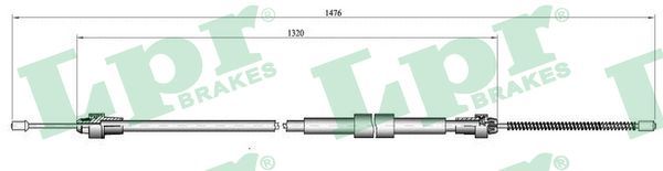 LPR C0137B Cable Pull, parking brake