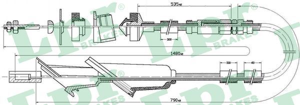 LPR C0137C Cable Pull, clutch control