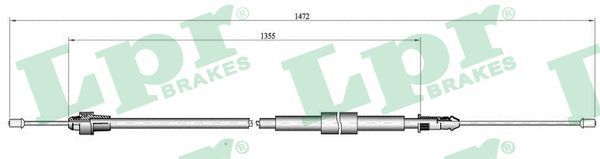 LPR C0139B Cable Pull, parking brake