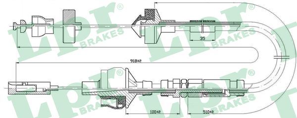 LPR C0151C Cable Pull, clutch control
