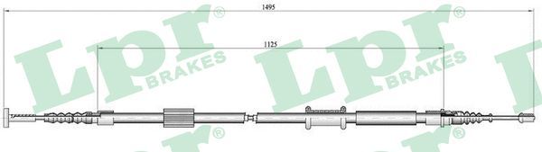 LPR C0157B Cable Pull, parking brake