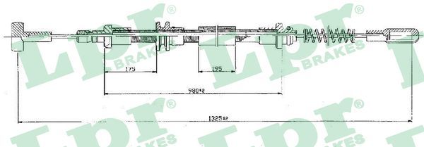LPR C0160B Cable Pull, parking brake