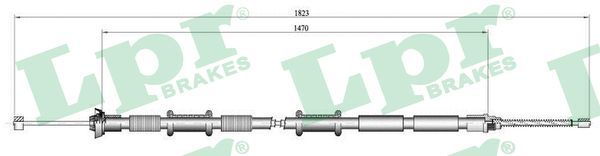 LPR C0167B Cable Pull, parking brake