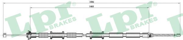 LPR C0168B Cable Pull, parking brake