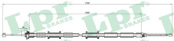 LPR C0169B Cable Pull, parking brake