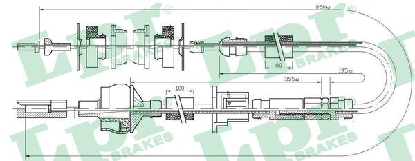 LPR C0173C Cable Pull, clutch control