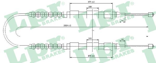 LPR C0175B Cable Pull, parking brake
