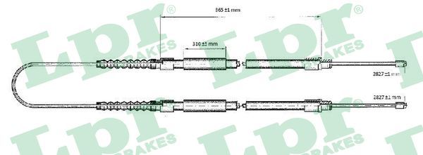LPR C0176B Cable Pull, parking brake