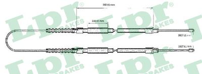 Cable Pull, parking brake LPR C0176B
