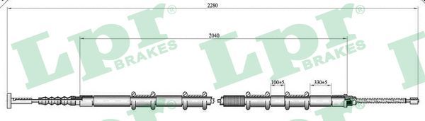LPR C0188B Cable Pull, parking brake