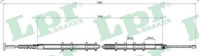 Cable Pull, parking brake LPR C0188B