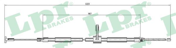 LPR C0189B Cable Pull, parking brake