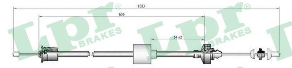 LPR C0192C Cable Pull, clutch control