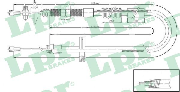 LPR C0194C Cable Pull, clutch control