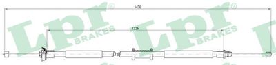 Cable Pull, parking brake LPR C0197B
