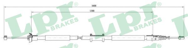 LPR C0198B Cable Pull, parking brake