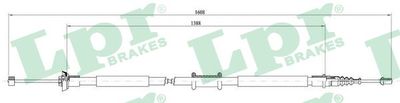 Cable Pull, parking brake LPR C0198B