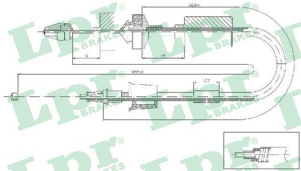 LPR C0199C Cable Pull, clutch control