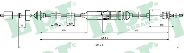 LPR C0200C Cable Pull, clutch control