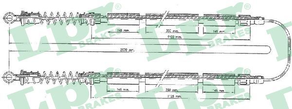 LPR C0203B Cable Pull, parking brake